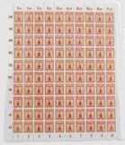 WWII GERMAN REICH UNCUT SHEET OF POSTAL STAMPS