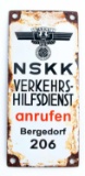 WWII THIRD REICH NSKK PROPAGANDA STREET SIGN