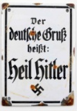 WWII GERMAN THIRD REICH PROPAGANDA STREET SIGN