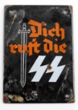 WWII GERMAN THIRD REICH SS RECRUITMENT SIGN