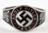 WWII GERMAN SILVER NSDAP 1933 HITLER ELECTION RING