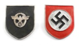 WWII GERMAN REICH SHIELDS FOR TROPICAL PITH HELMET