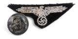 WWII GERMAN THIRD REICH SS PIN & PARTEIADLER