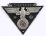 WWII GERMAN SS SA 5000 BIKE AWARD SHIELD PLAQUE