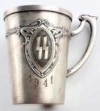 WWII GERMAN THIRD REICH WAFFEN SS 1941 LOYALTY CUP