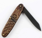 WWII GERMAN REICH HITLERS ELECTION POCKET KNIFE