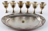 WWII GERMAN REICH WAFFEN SS SCHNAPPS CUPS & TRAY