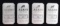 LOT OF FOUR 1 OZ .999 FINE SILVER BARS BY ASAHI