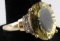 10KT GOLD CITRINE DIAMOND COCKTAIL RING SIZE 8