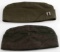 LOT OF 2 US MILITARY HATS WITH USMC EGA INSIGNIA