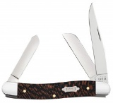 CASE KNIFE BLACK SYCAMORE WOOD SS MED STOCKMAN