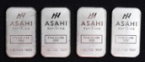 LOT OF FOUR 1 OZ .999 FINE SILVER BARS BY ASAHI