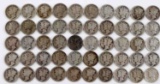 MERCURY DIME LOT OF 50 90% SILVER COINS $5 FACE