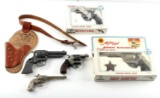 LOT OF 5 VINTAGE TOY GUNS REVOLVERS 2 IN BOX