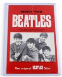 MEET THE BEATLES SIGNED SOUVENIR PHOTO CARDBOARD