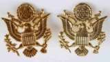 LOT OF 2 US MILITARY ARMY VISOR HAT PINS