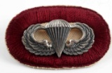 WWII US AIRBORNE PARATROOPER WINGS STERLING BADGE