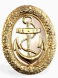 WWII GERMAN KRIEGSMARINE NAVAL OFFICER WATCH BADGE