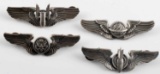 US AIR FORCE STERLING AVIATOR WINGS PINS LOT OF 4