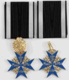 LOT OF 2 GERMAN POUR LE MERITE MEDAL WITH RIBBON