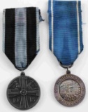 LOT OF 2 1918 FINNISH WAR OF INDEPENDENCE MEDALS