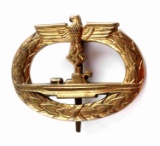 WWII GERMAN THIRD REICH KRIEGSMARINE U BOAT BADGE