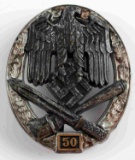 WWII GERMAN THIRD REICH GENERAL ASSAULT 50 BADGE