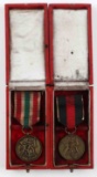 2 CASED WWII THIRD REICH CZECH AND MEMEL MEDALS