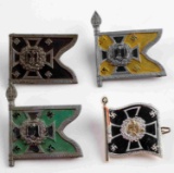 LOT OF 4 WWII GERMAN THIRD REICH FLAG PINS