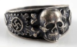 WWII GERMAN THIRD REICH SS AHNENERBE SILVER RING