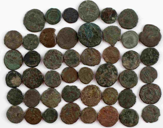 LOT OF 47 ANCIENT ROMAN BRONZE COINS