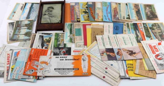 OVER 80 ANTIQUE POST CARDS & ADVERTISING CARDS