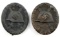 2 WWII GERMAN THIRD REICH ZINC WOUND BADGES