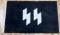 WWII GERMAN REICH SS BLACK HAUSFAHNE HOUSE FLAG