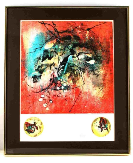 HOI LEBADANG SIGNED EXPRESSIONIST LITHOGRAPH W COA