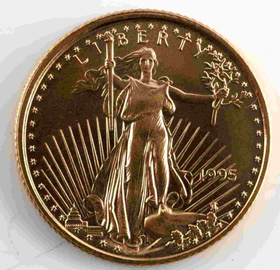 1995 GOLD 1/10 OZ AMERICAN EAGLE BU COIN