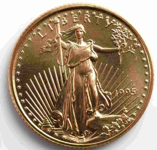 1995 GOLD 1/10 OZ AMERICAN EAGLE BU COIN