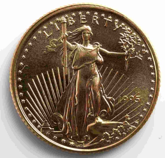 1995 GOLD 1/10 OZ AMERICAN EAGLE BU COIN