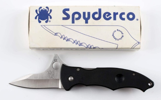 VINTAGE SPYDERCO GUNTING LOCK BACK POCKET KNIFE