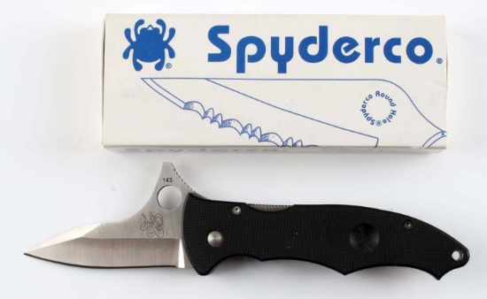 VINTAGE SPYDERCO GUNTING LOCK BACK POCKET KNIFE