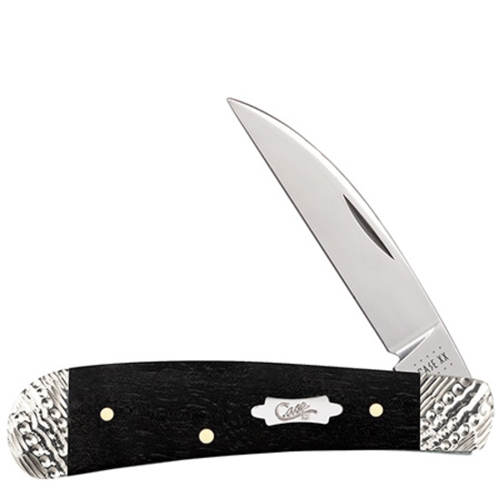CASE WORKED EBONY WOOD SMOOTH SWAY KNIFE 59675