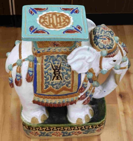 MID CENTURY VIETNAMESE ELEPHANT GARDEN SEAT