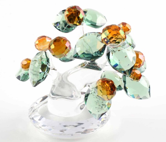 SWAROVSKI CRYSTAL ASIAN ICON KUMQUAT TREE FIGURINE