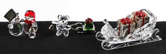 SWAROVSKI SLEIGH CHRISTMAS ELF BEAR SNOWMEN