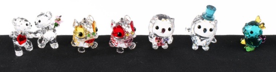 6 SWAROVSKI FIGURES KRIS HOOT AND MORE