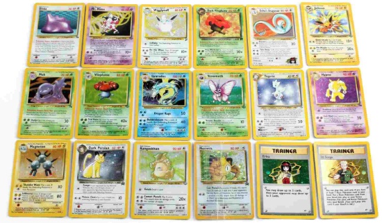 LOT OF 18 1999 & 2000 HOLOGRAPHIC POKEMON CARDS