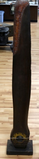 ANTIQUE WOOD & HAMMERED COPPER 53" PROPELLER BLADE