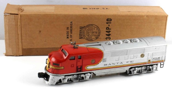 LIONEL SANTE FE ENGINE IN BOX NO. 2343P S.F O GA.