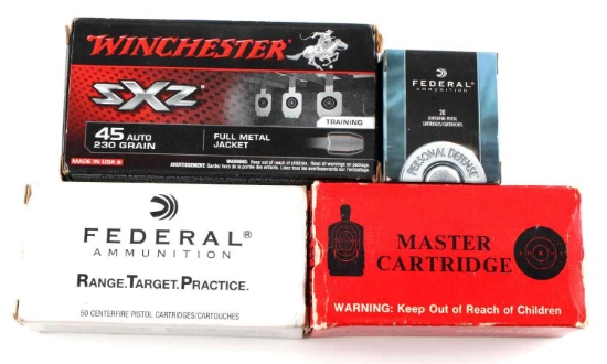 LOT OF 149 45 AUTO 47 MAGNUM 38 SPECIAL AMMUNITION