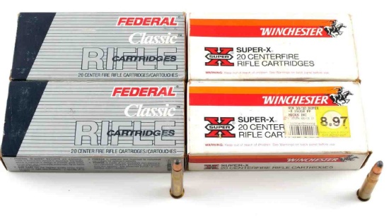 LOT OF 79 30 30 WINCHESTER RIFLE AMMUNITION